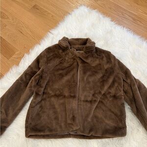 Brown Faux Fur Jacket